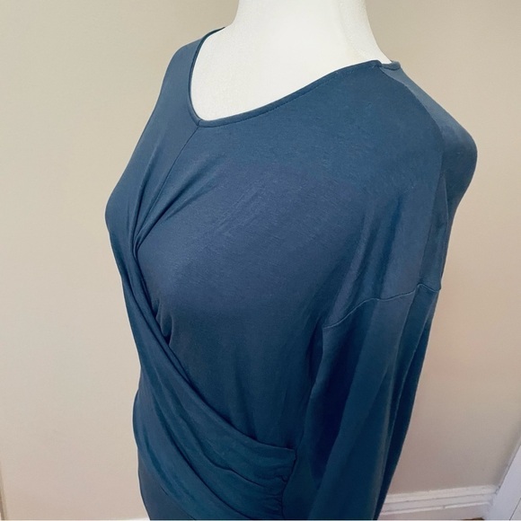 Seamless Long Sleeve Thong Bodysuit for Women Snap closure I Faux Wrap Waist I M - Picture 2 of 10